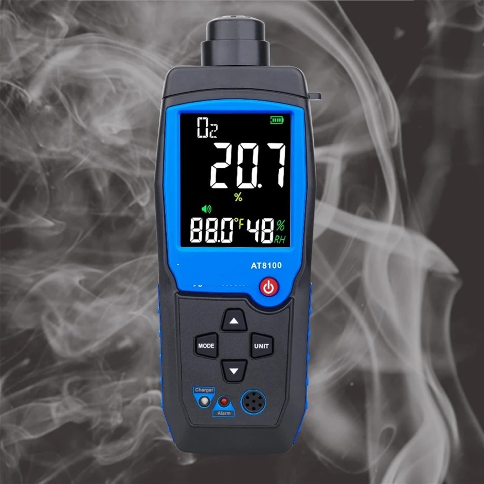 Monitor qualità dell'aria, Sensore Misuratore di ossigeno digitale Rilevatore di gas O2 Misuratore a qualità 'aria con display LCD a temperatura(AR8100)