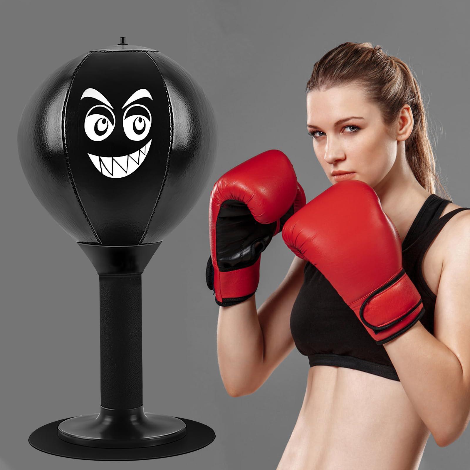 Punchingball Schreibtisch Desktop, Sandsack Boxsäcke mit Saugnapf Desktop Boxsack Stressabbauender Punchingball Tisch Büro für Chef Kollegen Freunde