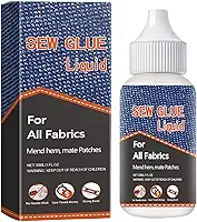 Shakven Cola para tecido, cola para costura - Costura com cola de tecido,Cola lavável permanente de secagem rápida, cola forte de 30ml para jeans, calças de impressão, flanela de algodão, couro jeans