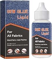 Shakven Cola para tecido, cola para costura - Costura com cola de tecido,Cola lavável permanente de secagem rápida, cola forte de 30ml para jeans, calças de impressão, flanela de algodão, couro jeans