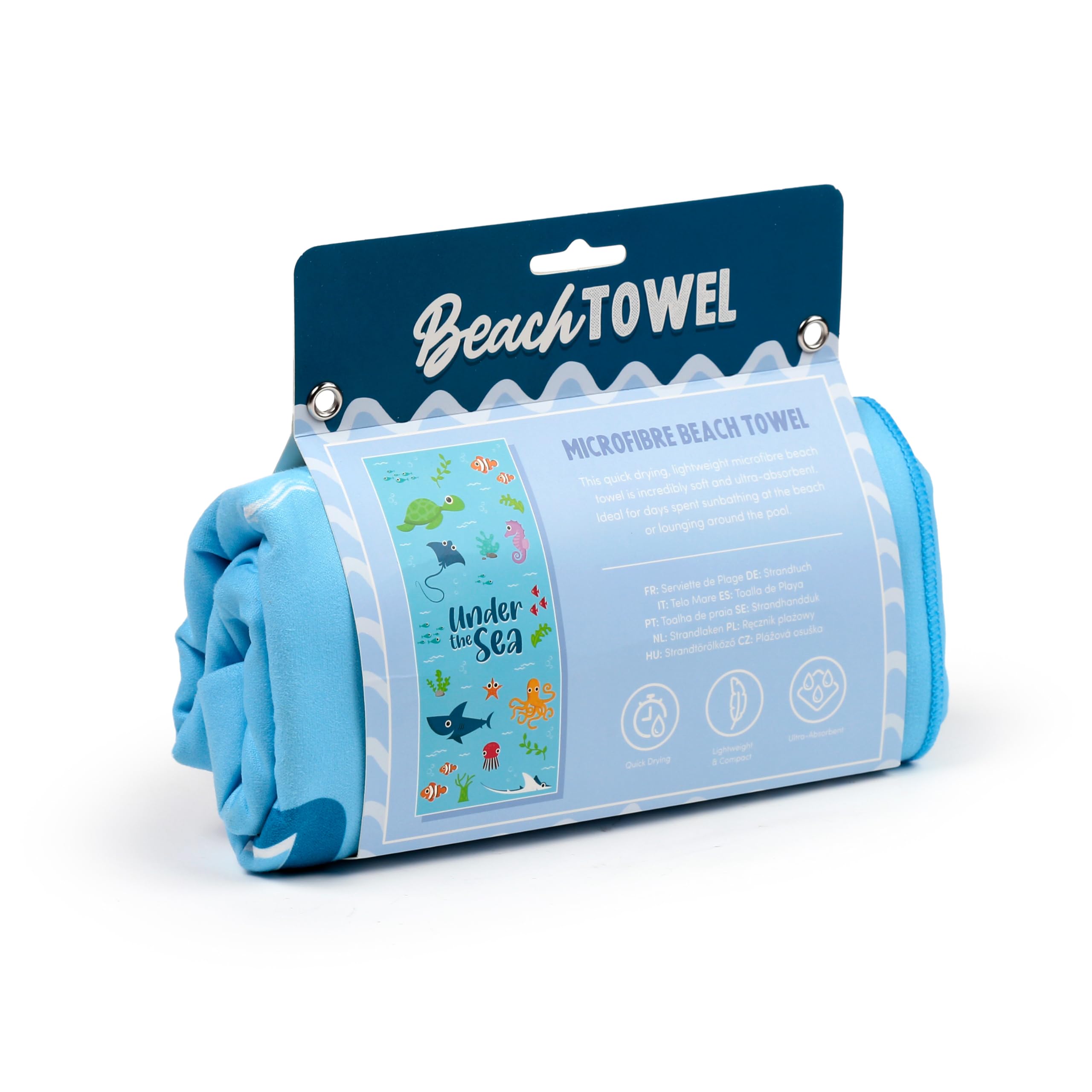 Puckator Under the Sea Splosh Sealife Microfibre Beach Towel - Image 3