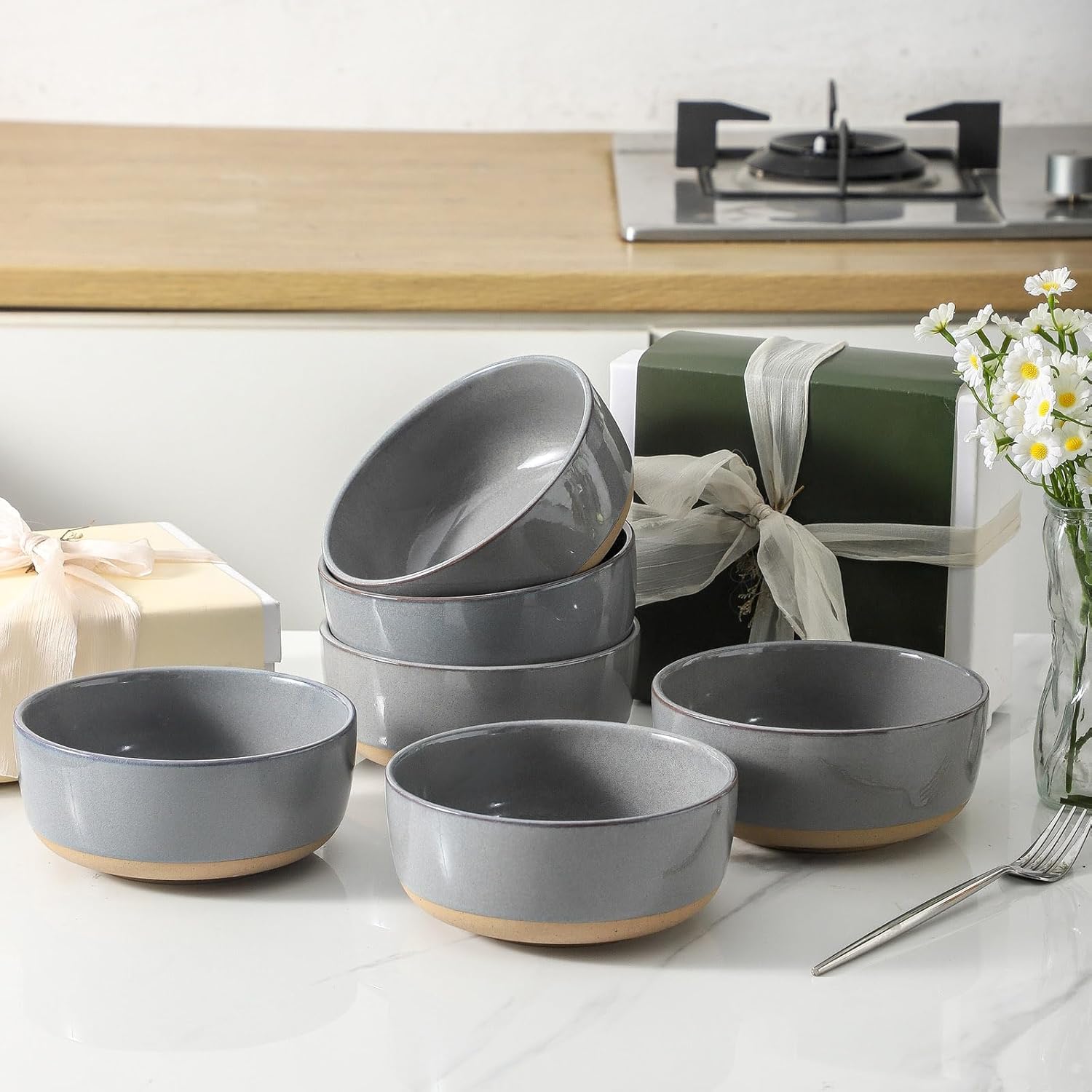 Hasense Porcelain Bowl and Spoon Rest Set for Modern Kitchens