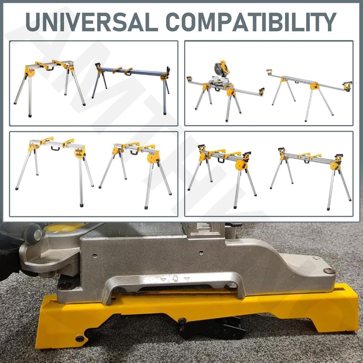 Miter Saw Mounting Brackets DW7231 w/Lever Release Part Clips for Dewalt DW723, DWX723, DWX724, DWX725 DWX725B Heavy Duty Miter Saw, Fits N087371Stands