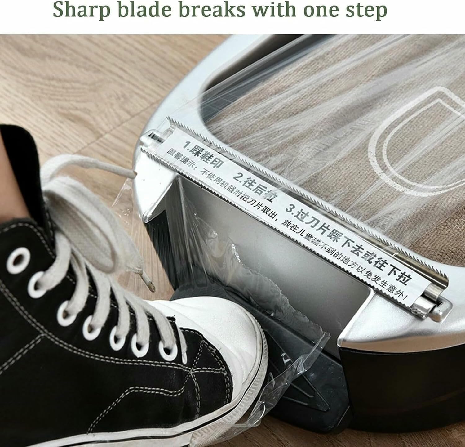 Automatic Shoe Cover, Portable Shoe Film Machine with 4 Rolls Shoe Film, Foot Protectors Machine, Shoe Films Shoe Membrane Dispenser