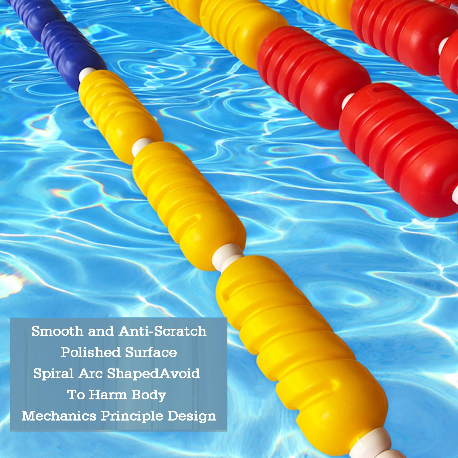 Générique Ligne de sécurité pour Piscine, kit de Flotteur en Corde de Nylon Durable pour Parc Aquatique et Plage, Installation Facile – Barrière de sécurité pour équipement de Piscine de 3 mètres