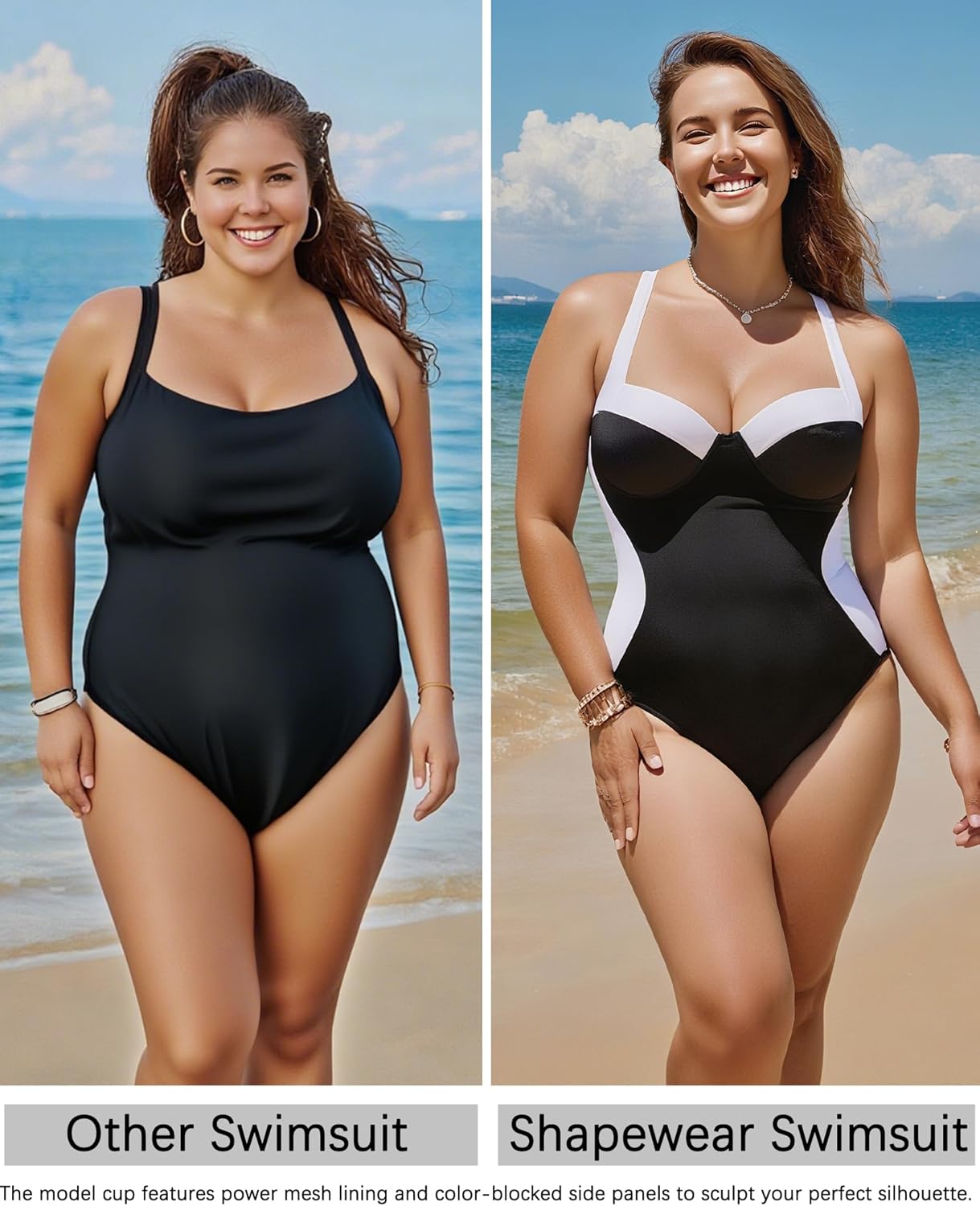 Jolefille Slimming One Piece Swimsuit Women Tummy Control Bathing Suit Modest Swimwear Lace Up Back Shapewear Swim Suits 2025 - Image 7