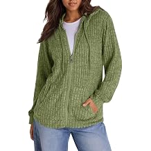 Womens Zip Up Hoodies Oversized Sweatshirt Long Sleeve Lightweight Jackets 2024 Fall Winter Outfits