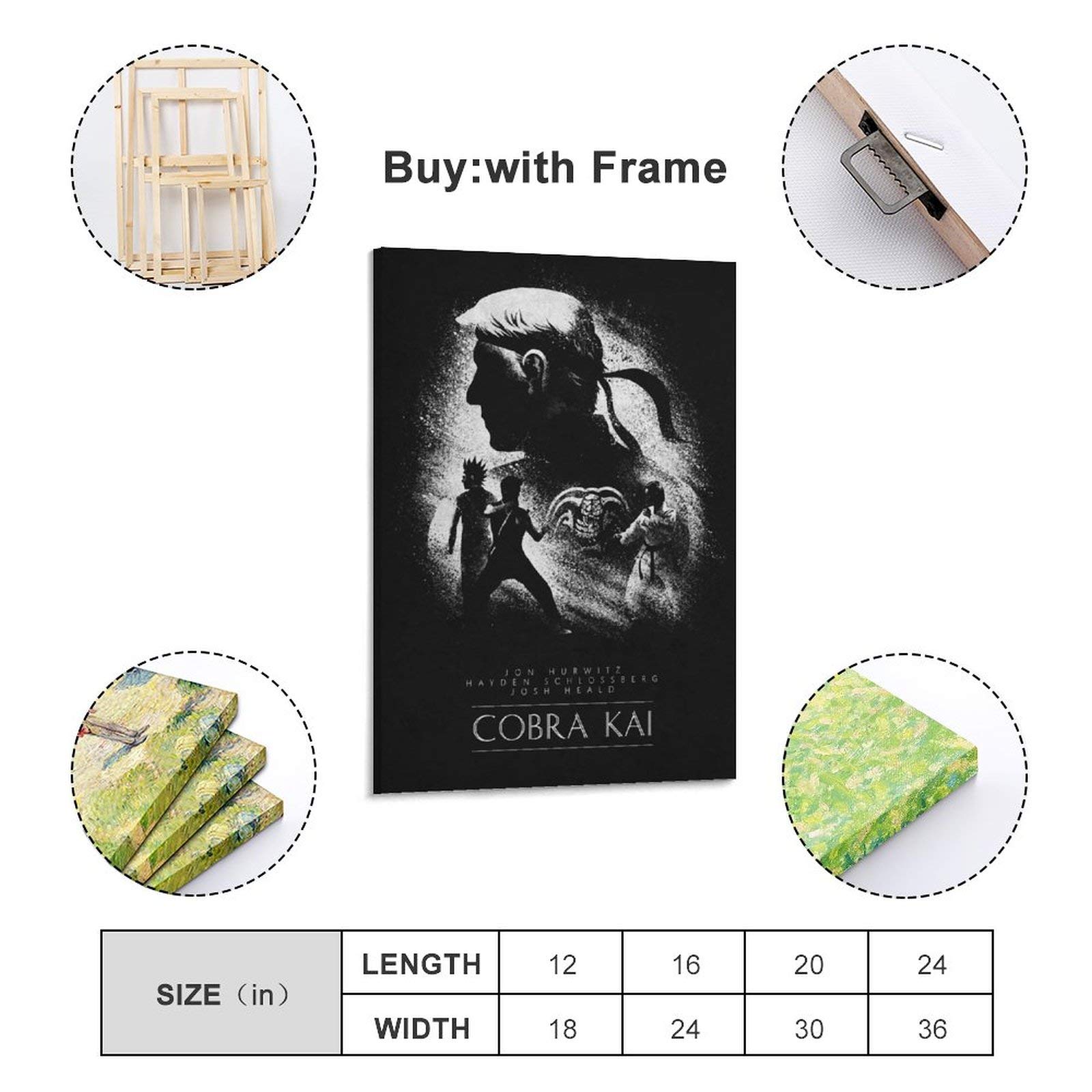 Poster Cobra Kai Impression Sur Toile 30x45 Cm - Décoration Murale Salon, Chambre, Sans Cadre - 6