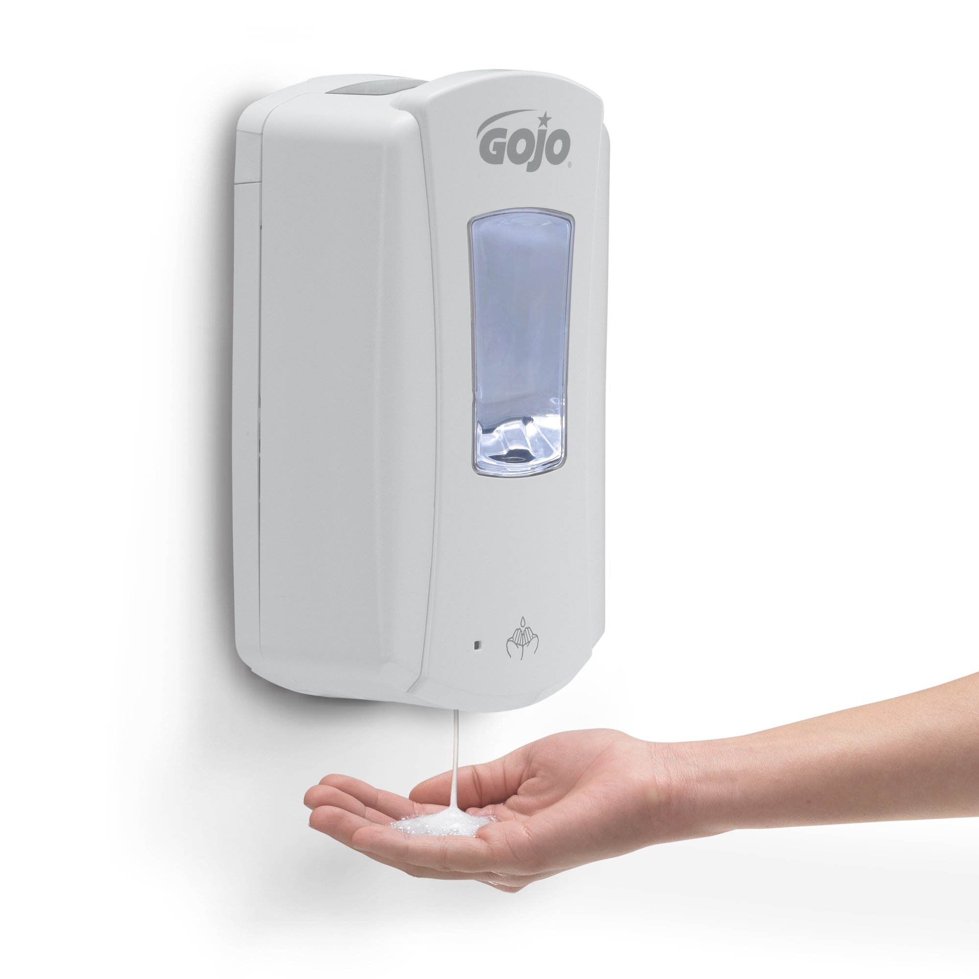 GOJO 198004 LTX-12 Touch-Free Dispenser, 1200mL, 5 1/4 x 3 1/3 x 10 1/2, White - Image 3