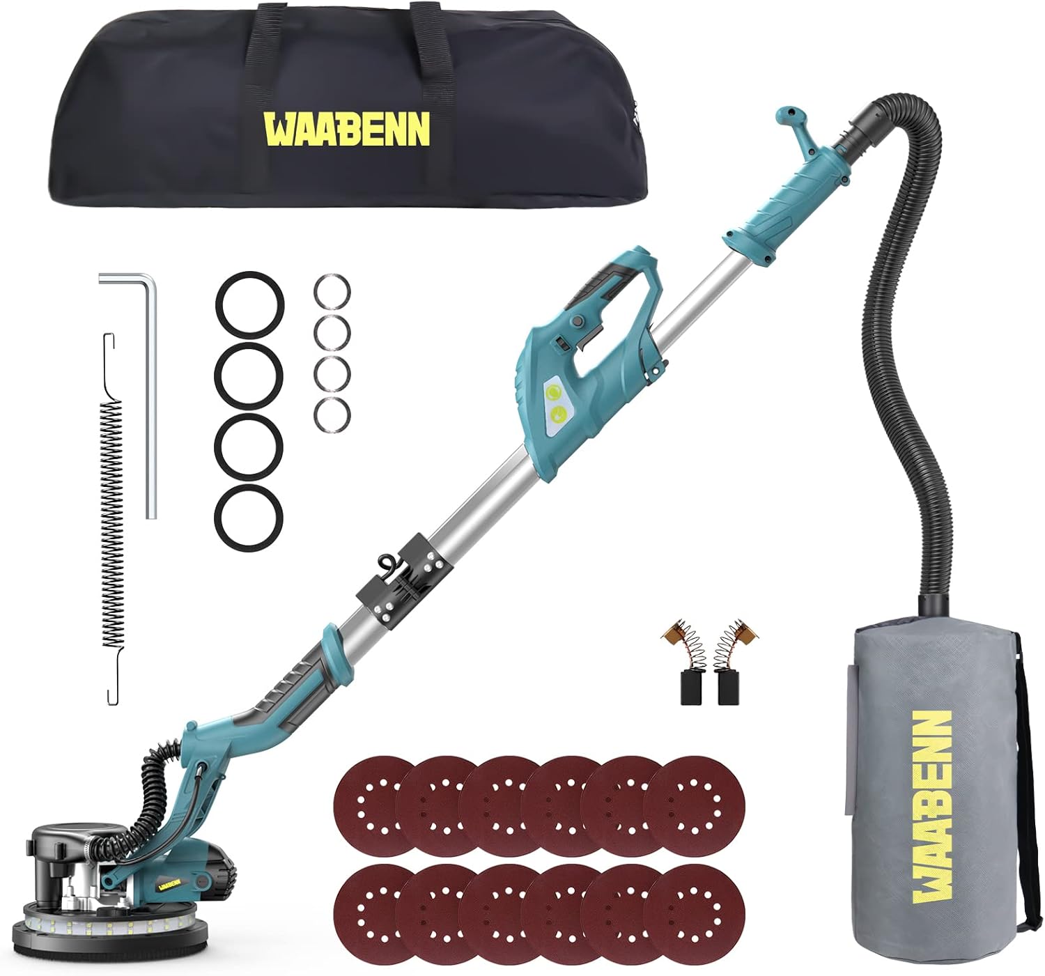3. WAABENN 900-1800rpm Electric Drywall Sander