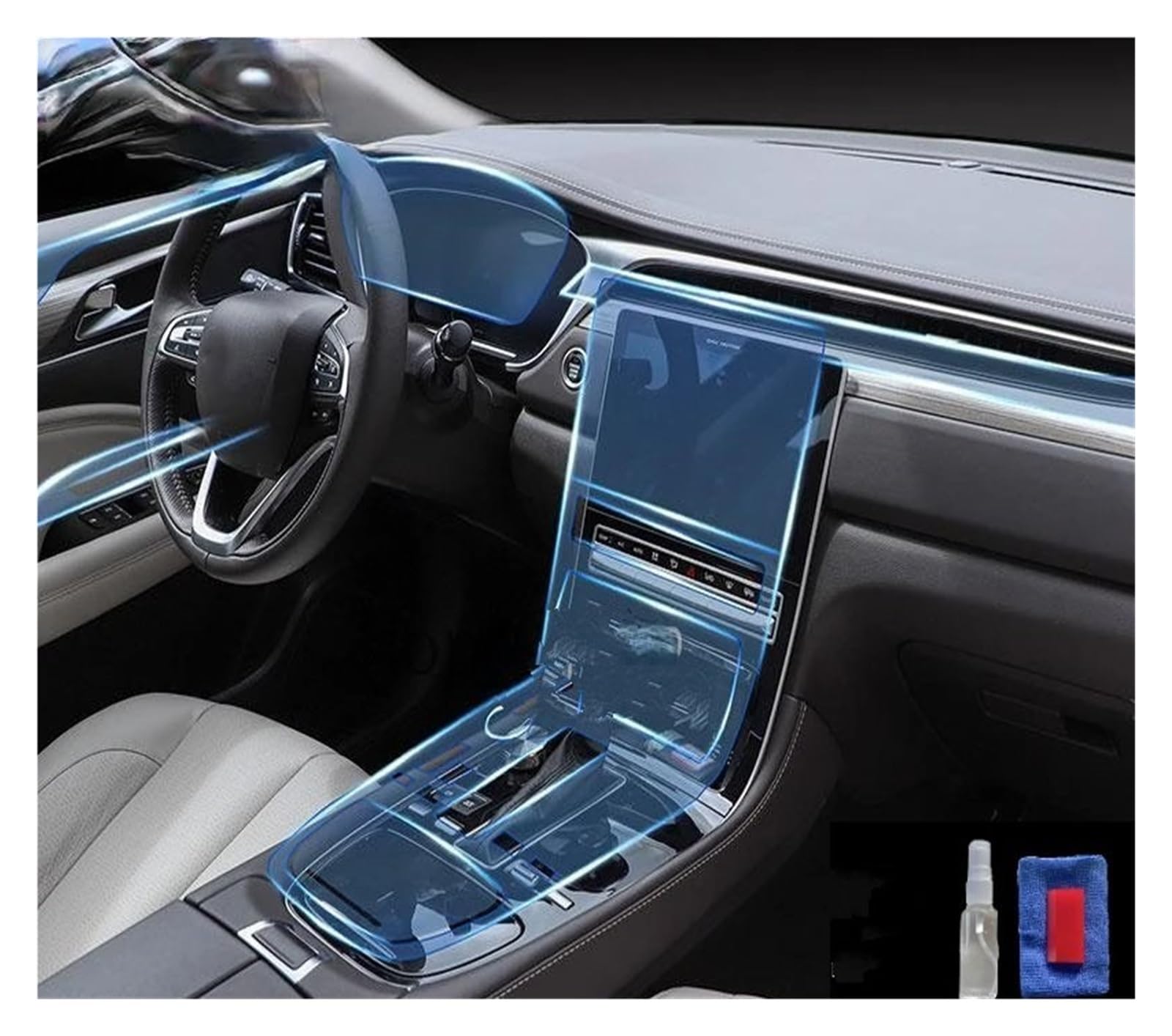 Car Trim Interior for GAC for TRUMPCHI GS5 2019 Car Interior Center Console Transparent TPU Protective Film Anti-Scratch Repair(Navigation)