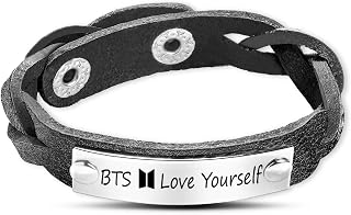 KPOP Bangtan Boys Bracelet Love Yourself Leather Chain Jewelry SUGA JIN Jimin V JHOPE RM JK Korean Group Army Gift