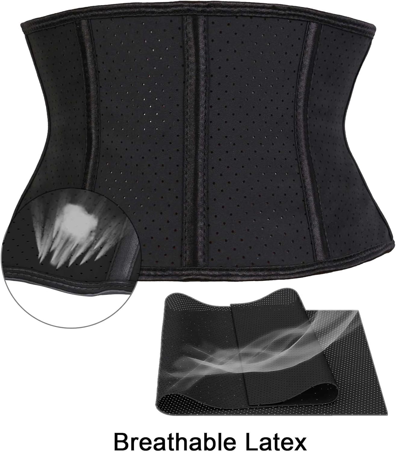 Atbuty Super Short Torso Waist Trainers Cincher Corset Tummy Shaper Slimming Latex Girdle - Image 4