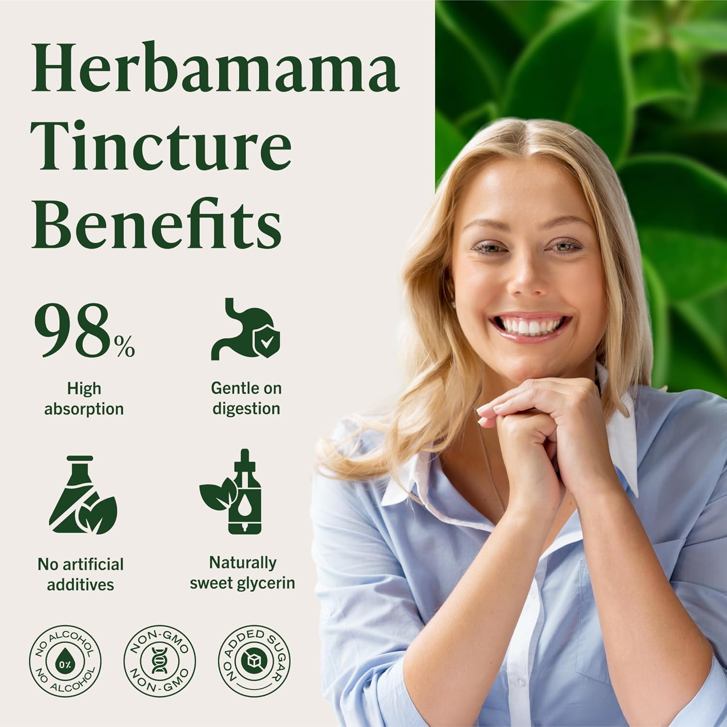 HERBAMAMA Gymnema Sylvestre Drops - Vegan Antioxidant & Overall Support with Gymnema Leaf Extract Tincture - Non-GMO, Alcohol & Sugar-Free Liquid Gurmar Supplement, 84-Day Supply - Image 5