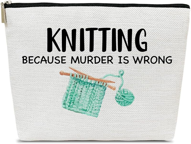 Necessaire de maquiagem Ythuil Crochet 06 com zíper, Pacote com 1