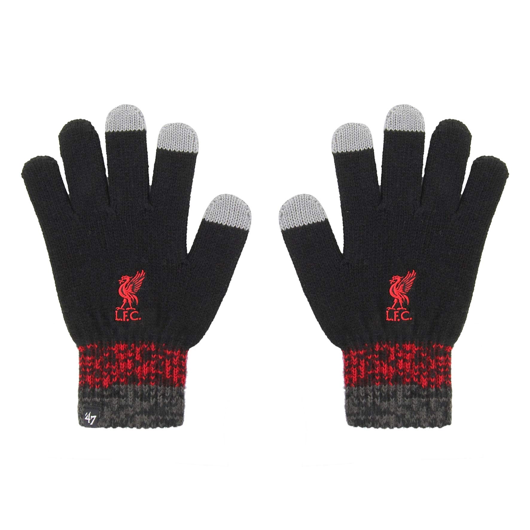 Black `47 Liverpool Fc Junior Gloves Lfc Official