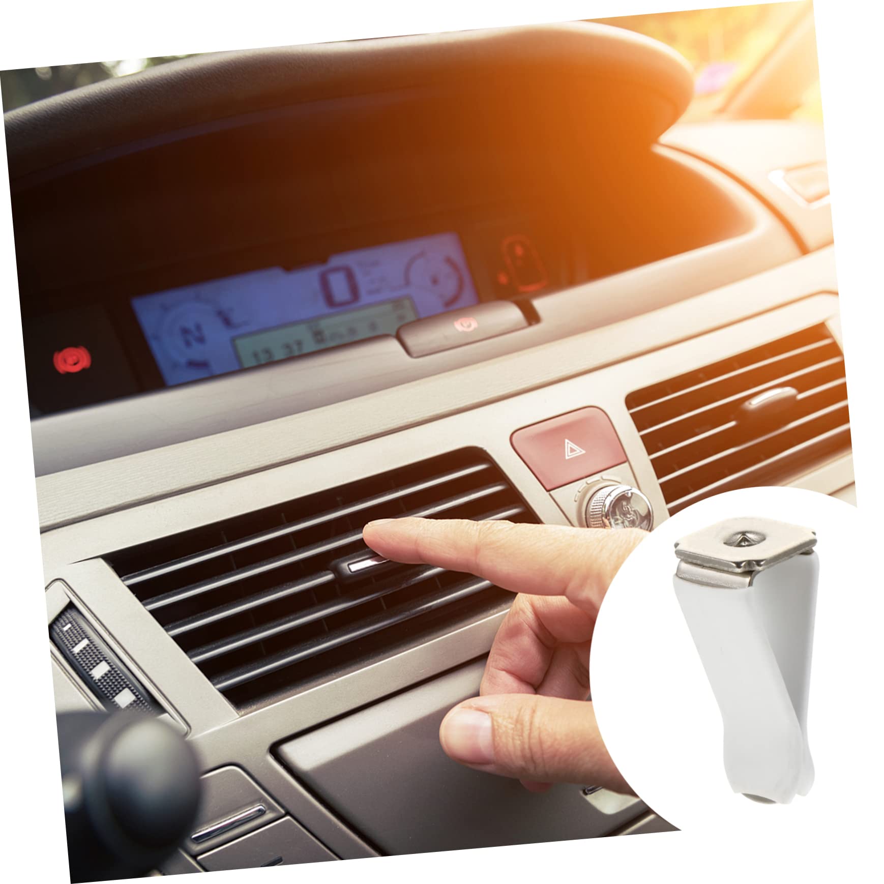 ULTECHNOVO 120stücke Teiliges Auto Aromatherapie Diffuser Clips Weiße Duftclips Für Auto-innenraum Aromatherapie Frischer Duft Für Reisen Und Alltag