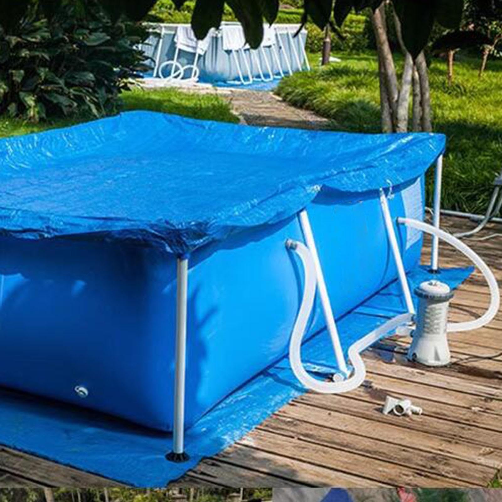 Telo da Piscina Rettangolare, Telo da Giardino,Blu,500x300cm