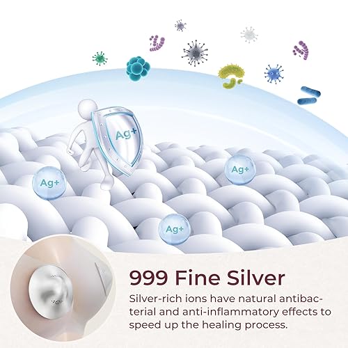 Miniatura 2 de Momcozy Copas de lactancia de plata 999, diseño original perforado transpirable, esencial para lactancia materna, protector de pezón para recién