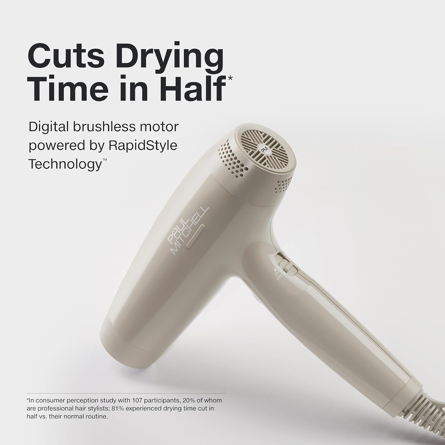 Paul Mitchell Dry Lightweight Professional Hair Dryer, Multiple Heat + Speed Settings, For Salon-Level Blowouts