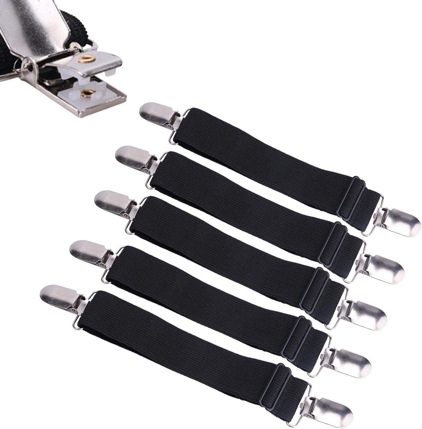 Weshine Elastic Bed Sheet Straps Clips Adjustable Heavy