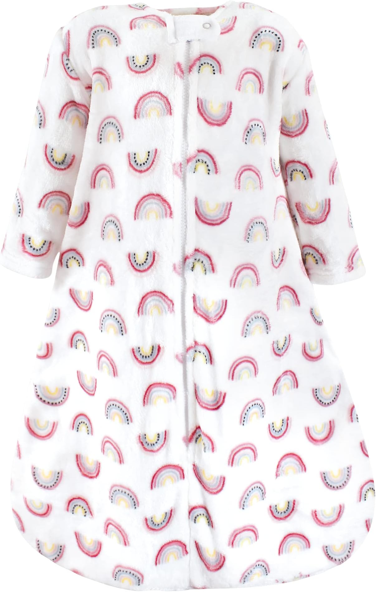 Hudson Baby Unisex Baby Plush Sleeping Bag, Sack, Blanket, Long-Sleeve Modern Rainbow, 12-18 Months