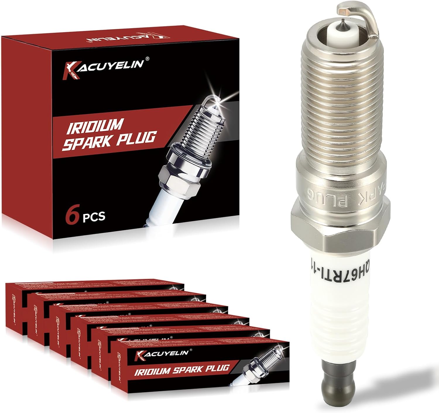Iridium Spark Plugs Set of 6 Compatible with 2014-2021 Chevy Silverado 1500 4.3 V6 GMC Sierra,Chevrolet Trailblazer GMC Envoy 4.2 2002 2003 2004 2005 2006 2007 2008 2009#91418,12622441,41-114