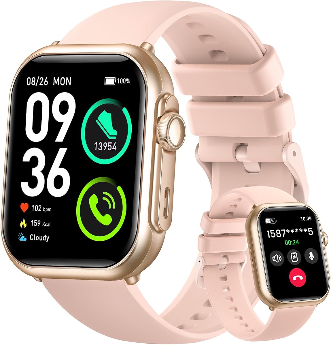 Health & Fitness Trackers for Women Men: 30 Day Battery Life Activity Tracker with Answer/Make Call Blood Pressure SpO2 Sleep Heart Rate Monitor 120+ Sports 5ATM Smart Watch for iPhone Android Reloj