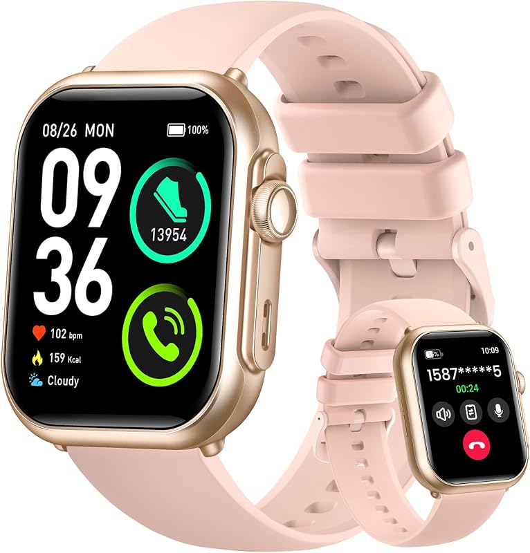 Health & Fitness Trackers for Women Men: 30 Day Battery Life Activity Tracker with Answer/Make Call Blood Pressure SpO2 Sleep Heart Rate Monitor 120+ Sports 5ATM Smart Watch for iPhone Android Reloj