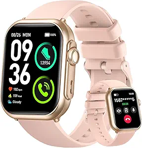 Health &amp; Fitness Trackers for Women Men: 100 Day Battery Life Activity Tracker with Answer\/Make Call Blood Pressure SpO2 Sleep Heart Rate Monitor 120+ Sports 5ATM Smart Watch for iPhone Android P