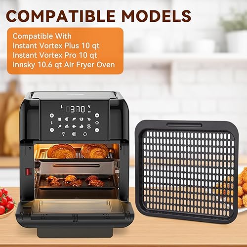 Miniatura 2 de Bandeja de cocina de 10 cuartos de galón para freidora de aire instantánea Vortex Plus de 10 cuartos de galón, 3 bandejas de repuesto para horno