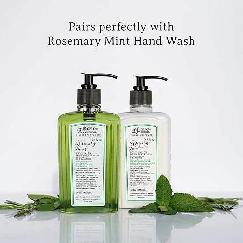 Miniatura 9 de C.O. Bigelow Rosemary Mint Apothecary Duo - Juego de regalo para el cuidado de manos, lavado de manos y loción corporal, jabón líquido y loción
