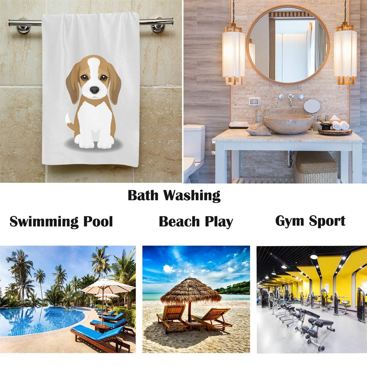 Pidada Lot De 4 Essuie-mains Brodés à Motif Floral 100 % Coton Absorbant Et Doux Pour Salle De