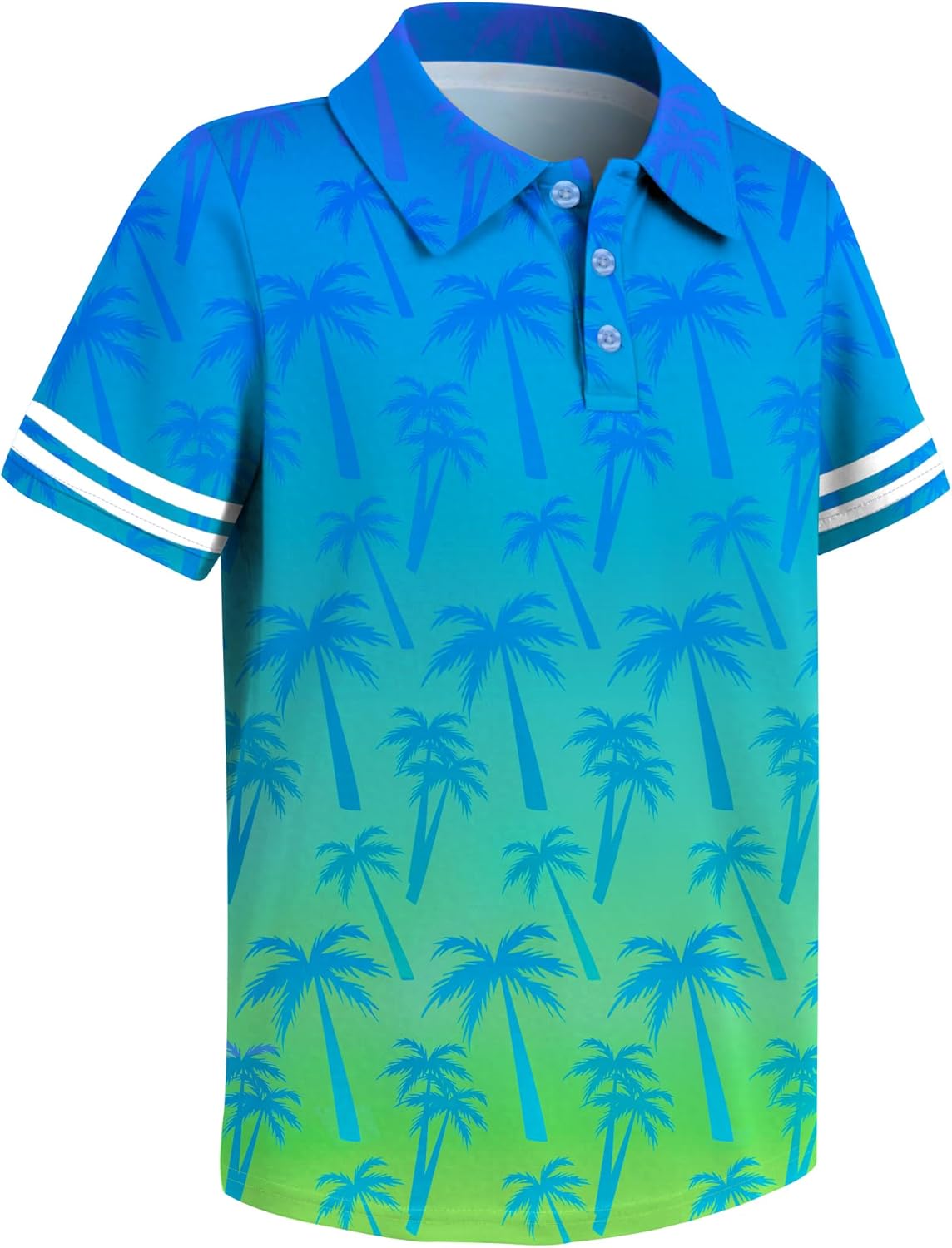 Boys Polo Shirts Hawaiian Golf Collared for Kids Boys Short Sleeve School Uniform Youth Performance Tops 5-14 Years