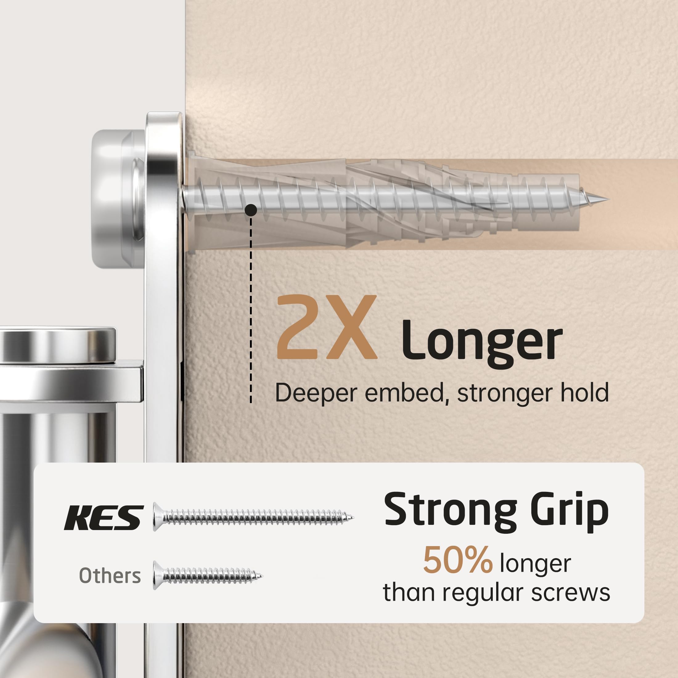 KES Toallero giratorio ajustable de 14.5 a 27.5 pulgadas, 4 brazos, barra de toalla oscilante para baño, toallero oscilante para toallas de baño, acabado cepillado de acero inoxidable 18/8, A2107S4L70