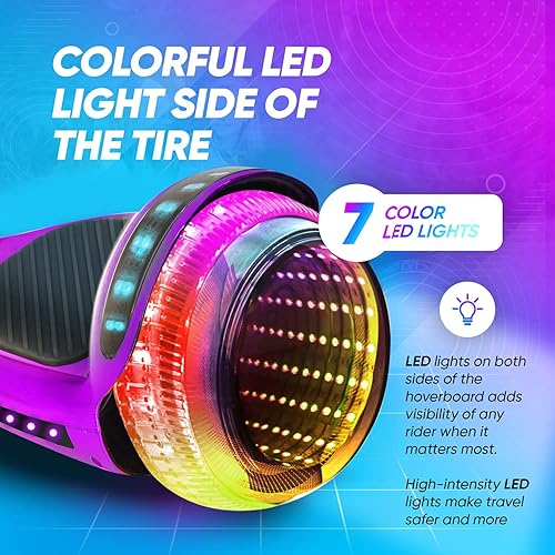 Miniatura 4 de Emaxusa Hoverboard for Kids Ages 6-12, Self Balancing Scooter with Led Lights and Built-in Bluetooth Speaker, UL Safety Certified