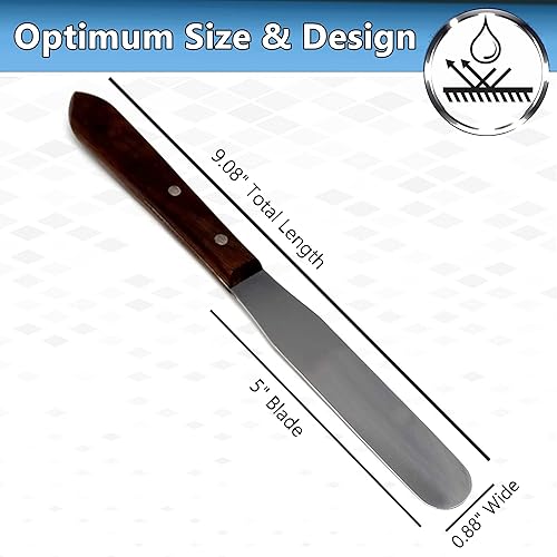 Miniatura 2 de Espátula esparcidora de crema de pastel de mango de madera, herramientas de decoración de pastelería de fondant, utensilios de cocina para hornear,