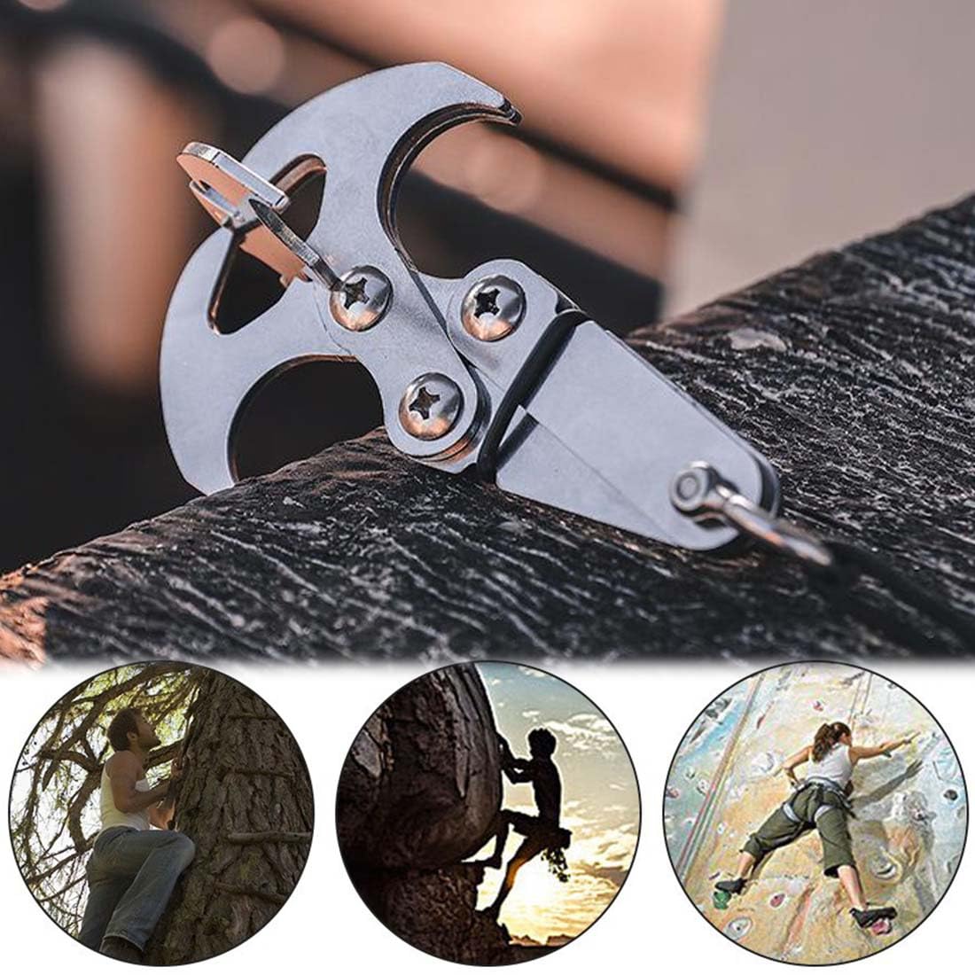 EIHI Gravity Hook Outdoor, Grappling Hook Gravity Grappling for Survival Climbing Outdoor Acero Inoxidable Multifuncional Outdoor Climbing