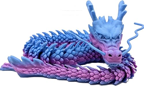 Vista 17 de Dragón impreso en 3D – Personalizable, hecho a pedido, juguete articulado del dragón mítico, regalo (M, negro con vientre verde lima)