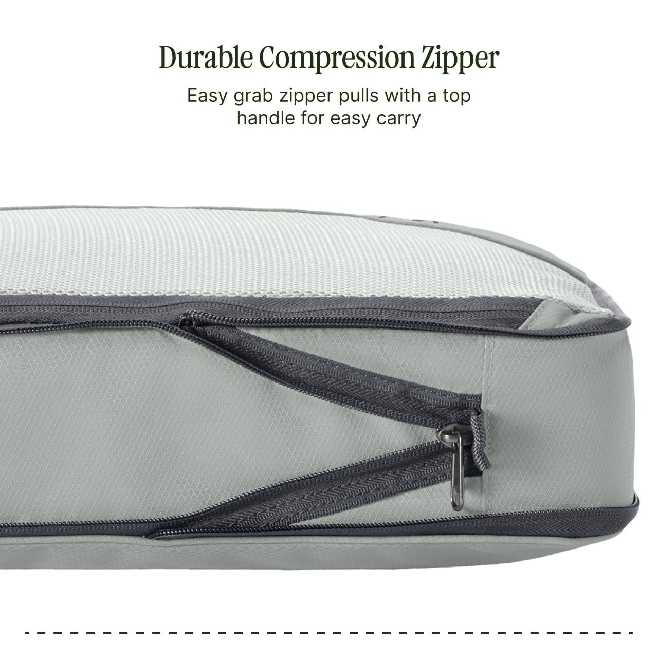 Eagle Creek Pack-It Reveal - Cubo de compresión ligero para optimizar el espacio del equipaje, práctico asa superior, cremallera de fácil agarre, lavable, Gris (Storm Grey), Compression Set – one