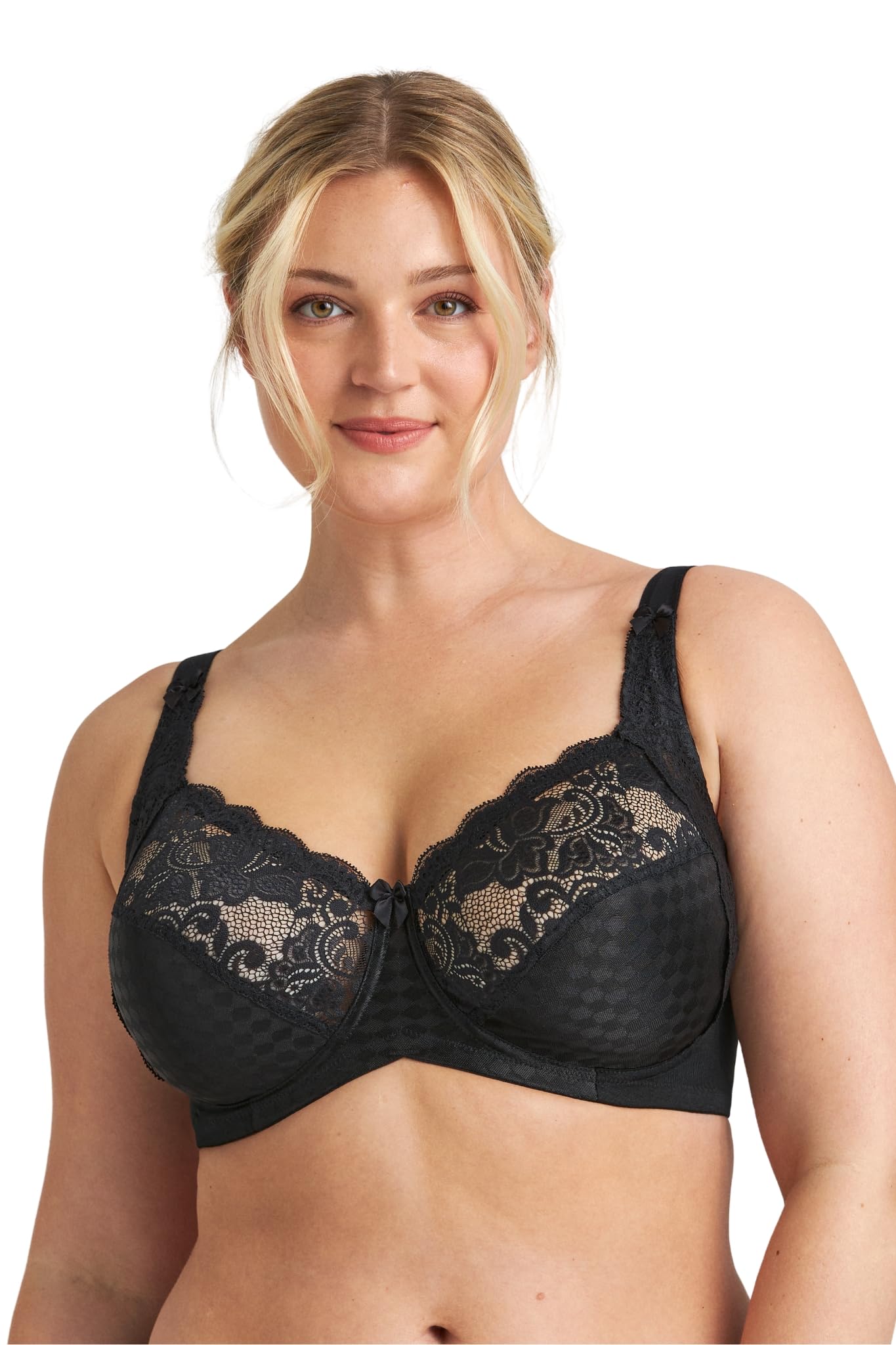 Miss Mary of Sweden Sparkle Bra Underwired Bra, Black, Size 40D, Women