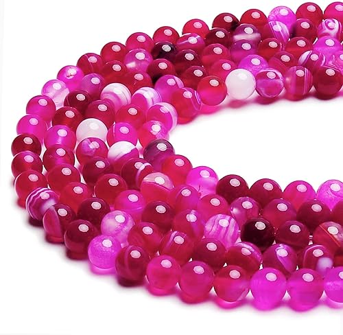 Miniatura 9 de 45 cuentas de ágata naranja de 0.315 pulgadas, cuentas de piedras preciosas naturales redondas sueltas para hacer joyas