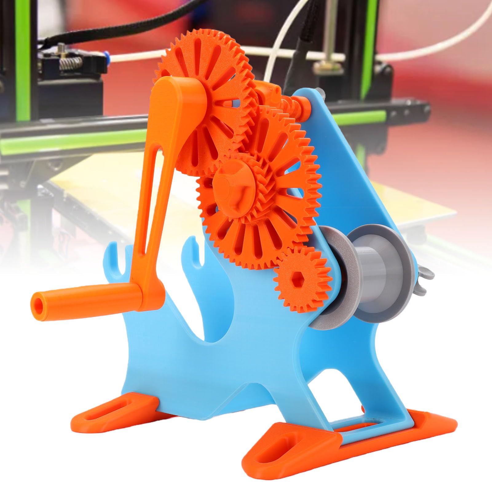 FTVOGUE Filament-Spulenwickler, Handgekurbelt, 1 Kg, Abnehmbar, Modulares Design für 3D-Druck, Bastler, Filament-Transfer-Werkzeug, Konsistente Wickelergebnisse, Tragbarer Aufwickler