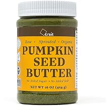 crait Organic Raw Sprouted Pumpkin Seed Butter 16 Ounce | Single Ingredient, No Sugar, No Salt, Vegan, Palm-Oil Free, Gluten Free, Peanut Butter Alternative, Made in the USA