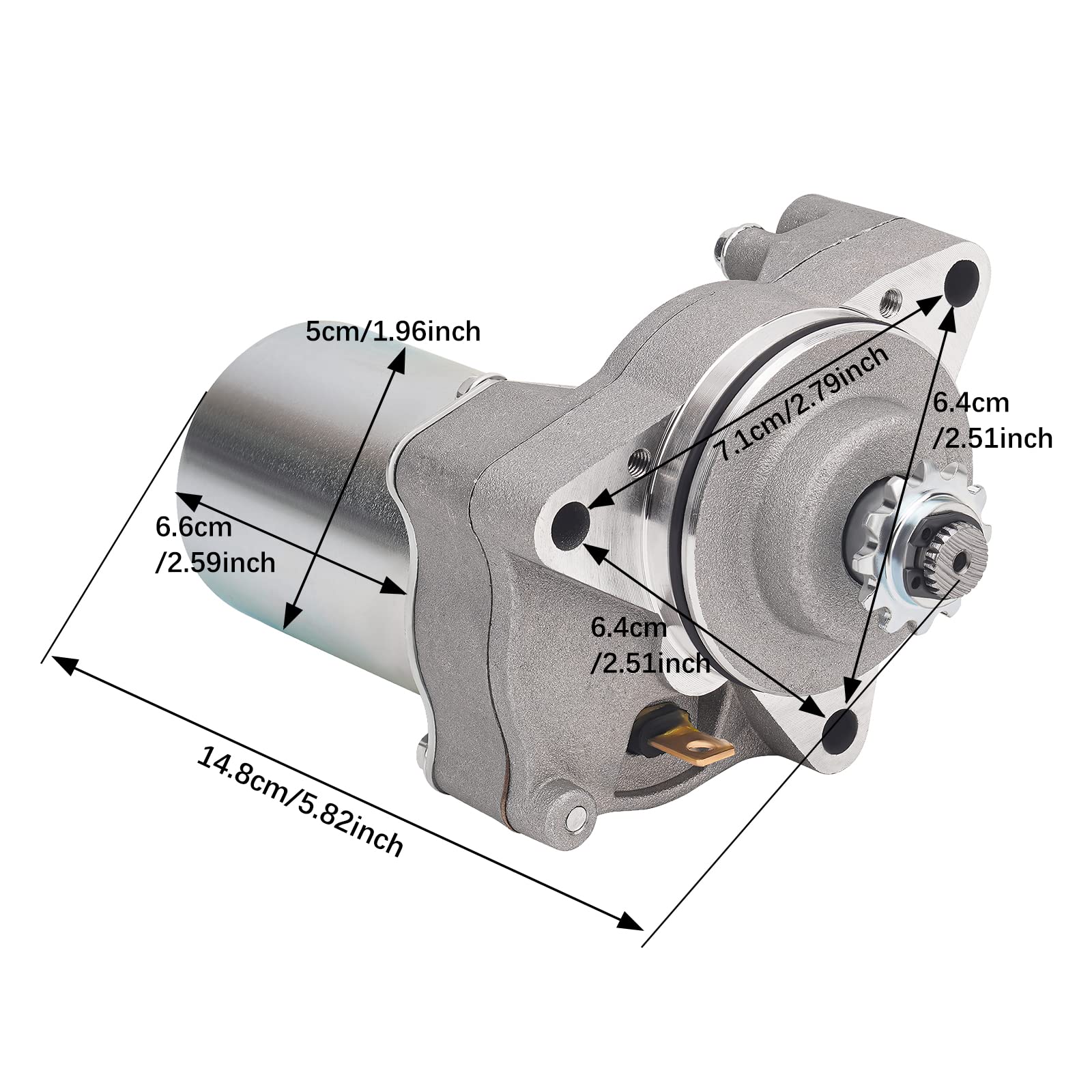 AHL Motor de Arranque eléctrico para TaoTao 110cc, Coolster 125cc, Kazuma 90cc, Roketa 125cc y más