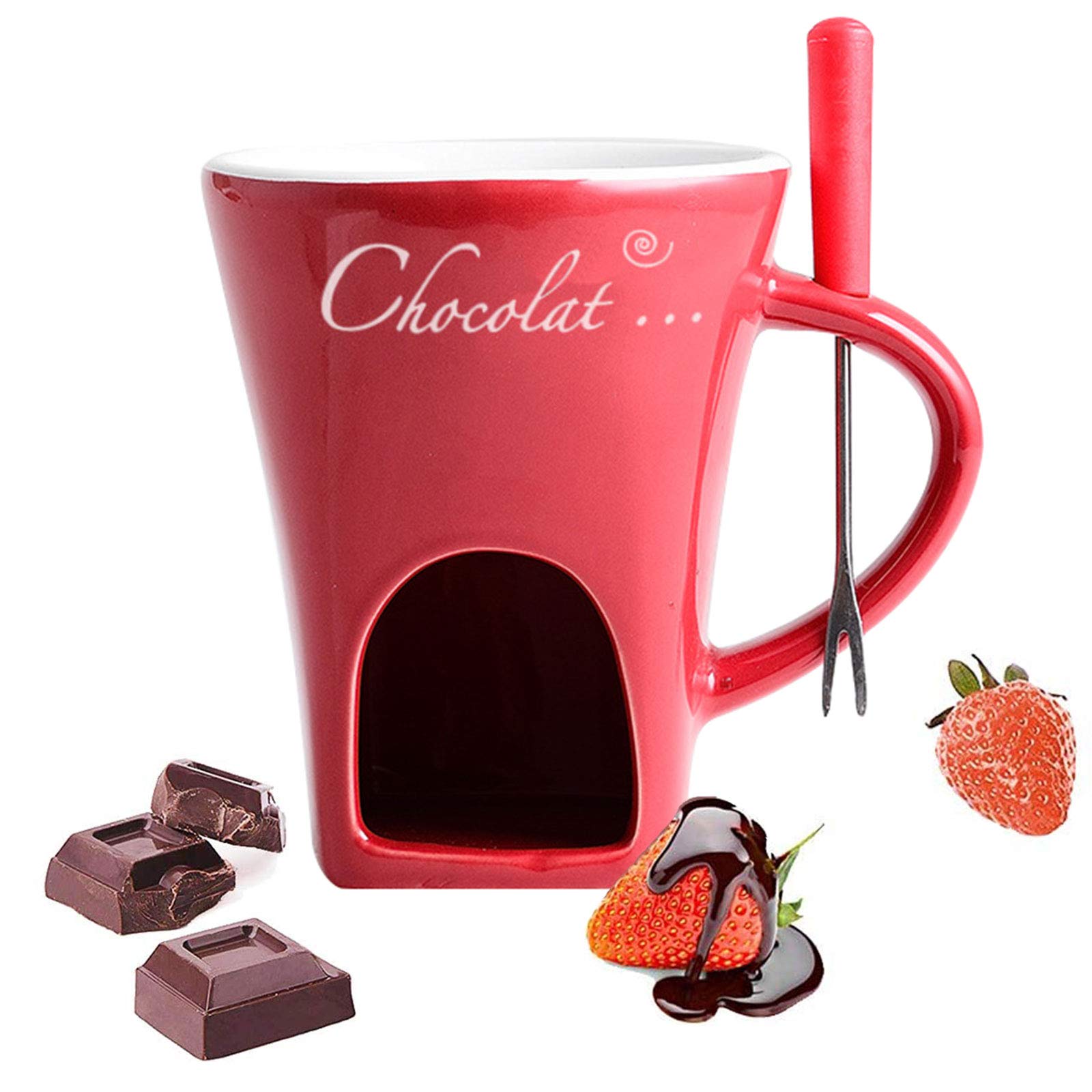 Fondue au chocolat rouge au micro-ondes pour vos soirées de fête