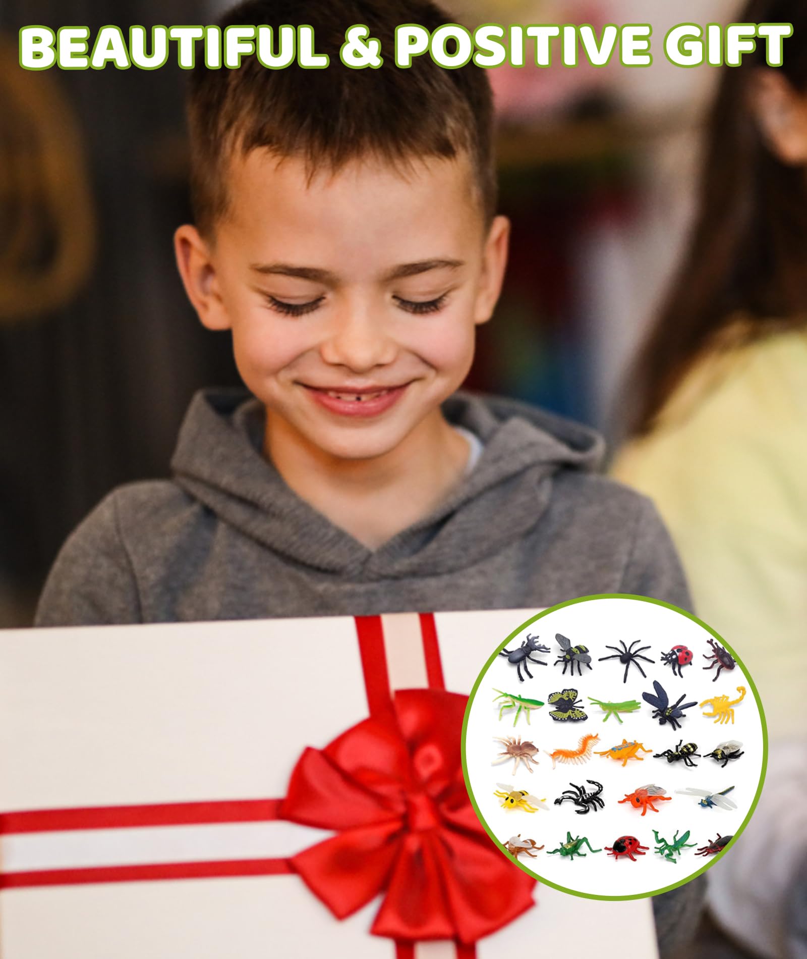 GODSDWARES 24 Pcs Insects Animal, Fake Bugs, Insects for Education and Christmas Party Favors 3
