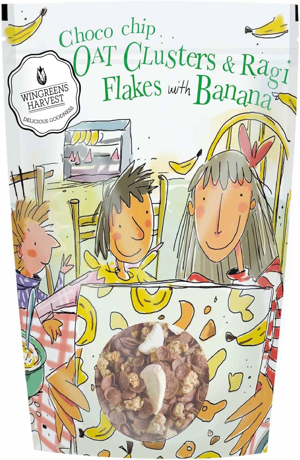 Choco Chip Oats Clusters & Ragi Flakes with Banana, 350 g