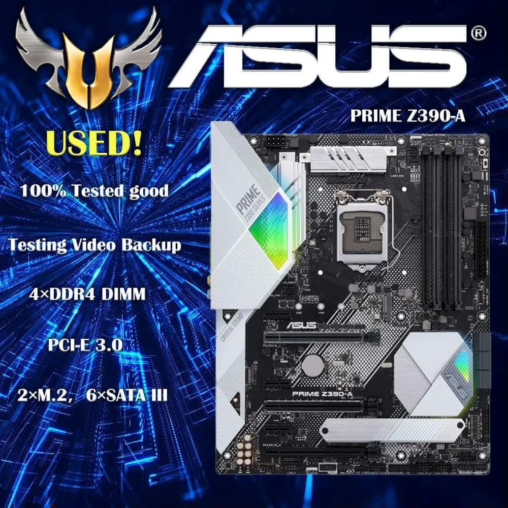 Used Prime Z390-A LGA 1151 ATX 64GB DDR4 ATX Desktop Gaming Motherboard