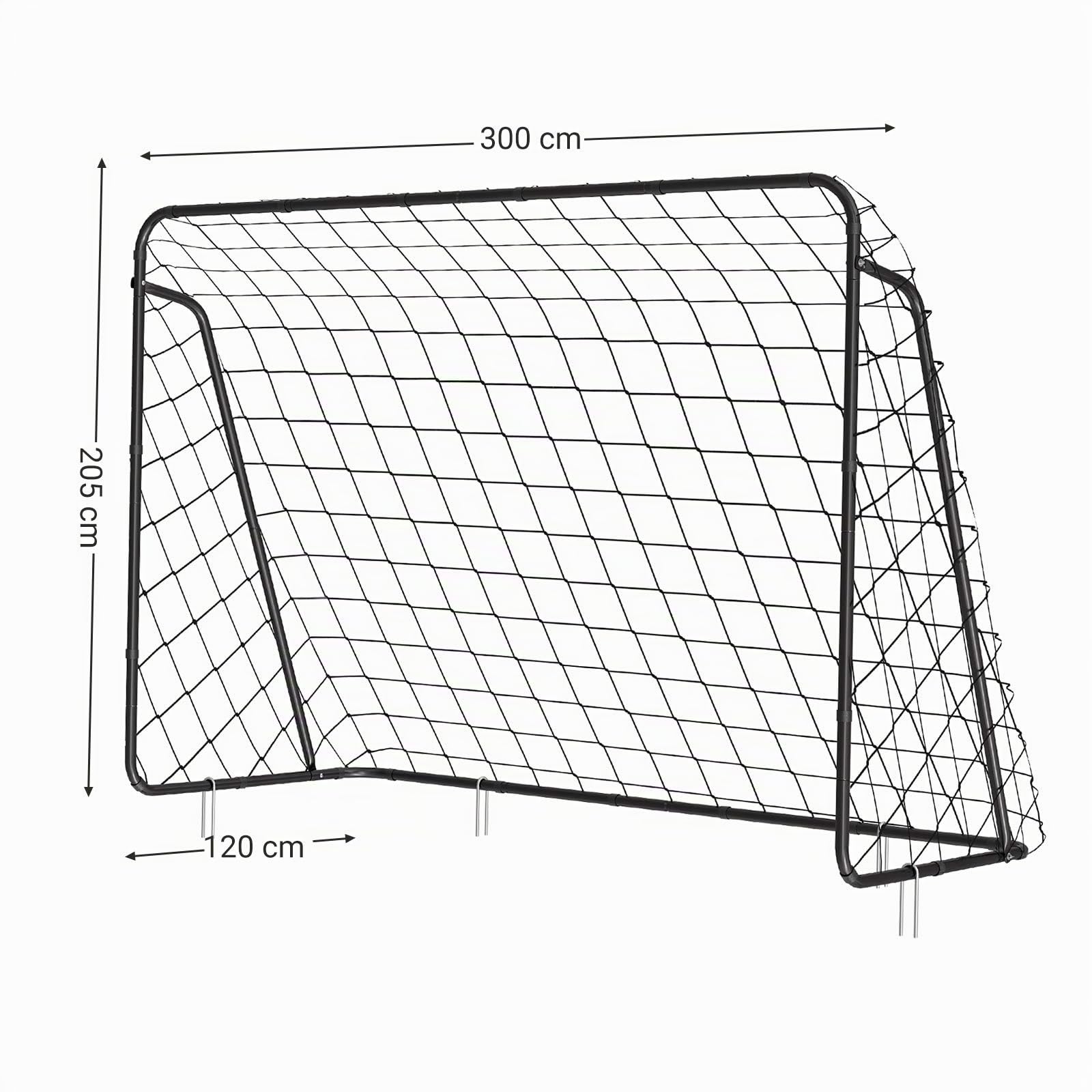 SONGMICS Porta da Calcio per Bambini Assemblaggio Veloce Tubi in Ferro Rete PE